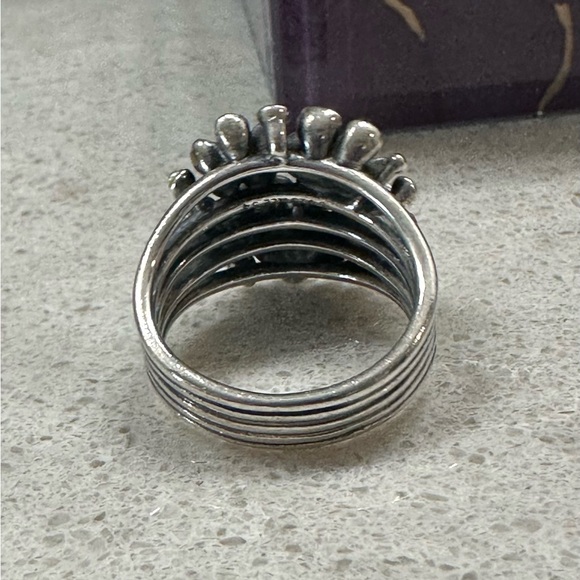 PANDORA BUNCH OF PINK FLOWER RING - Picture 2 of 4